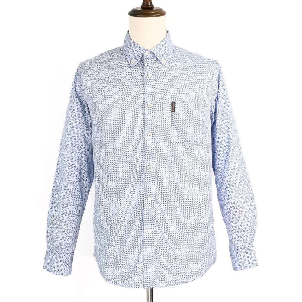 Ben Sherman Light Blue (w/Triangle Print) Long Sleeve Button Down Shirt - M